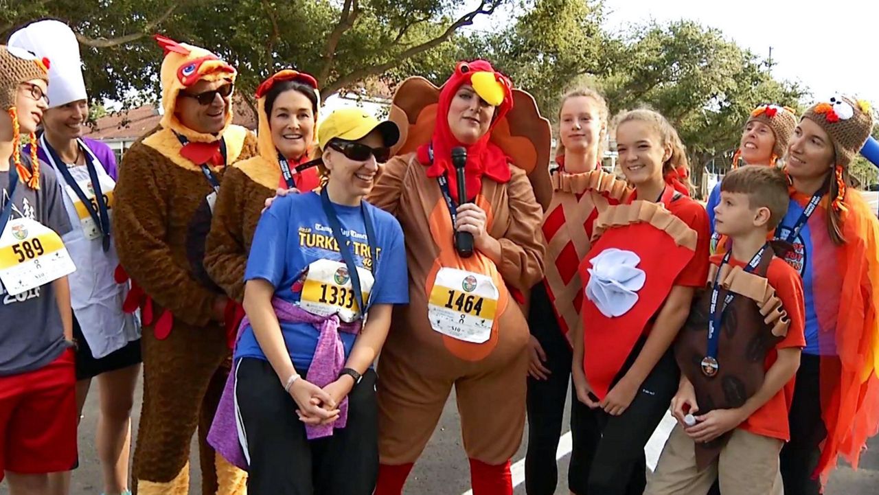 The Thanksgiving morning tradition, Coffee Pot Turkey Trot in St. Petersburg, benefits North Shore Elementary School. 