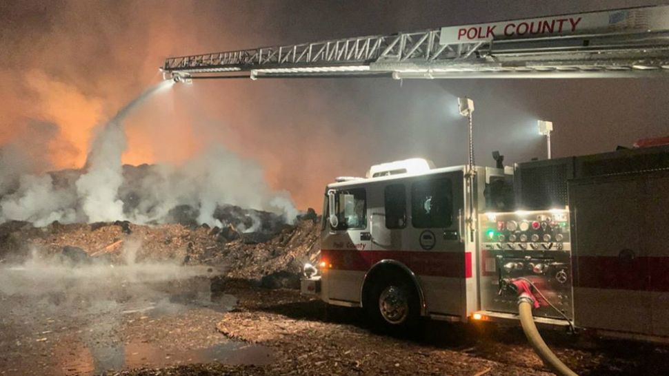 Crews have continued to monitor the fire 24 hours a day, dumping well over 12 million gallons of water on it. (Polk County Fire Rescue Facebook page)