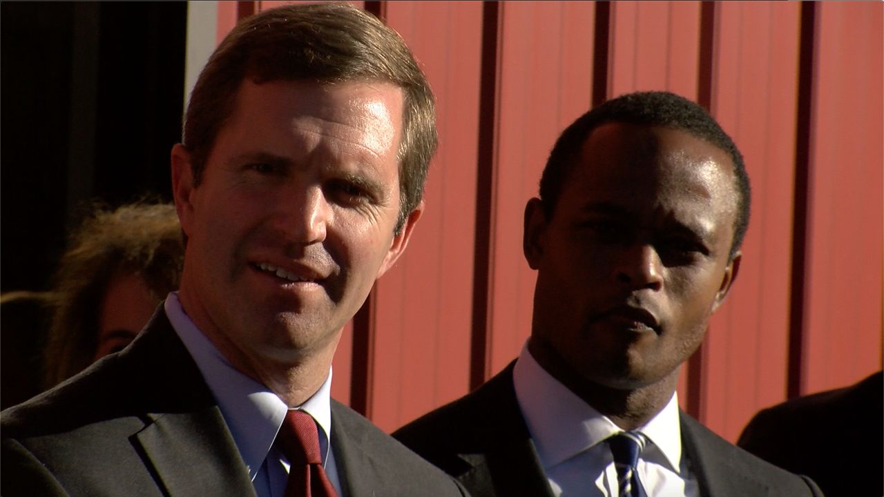 Attorney General Daniel Cameron and Gov. Andy Beshear