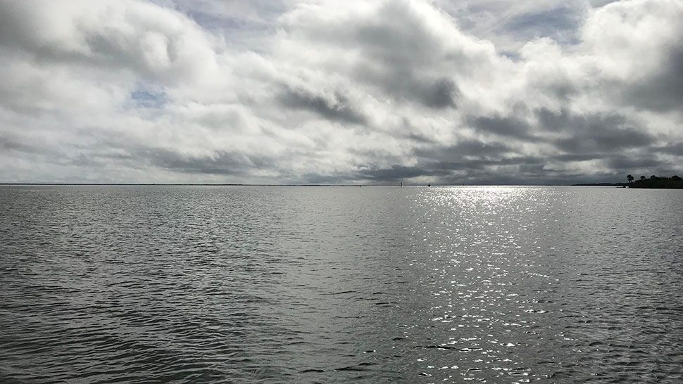 Submitted via the Spectrum News 13 app: Cloudy skies over Mosquito Lagoon, Sunday, Nov. 25, 2018. (Courtesy of Michael Richards)