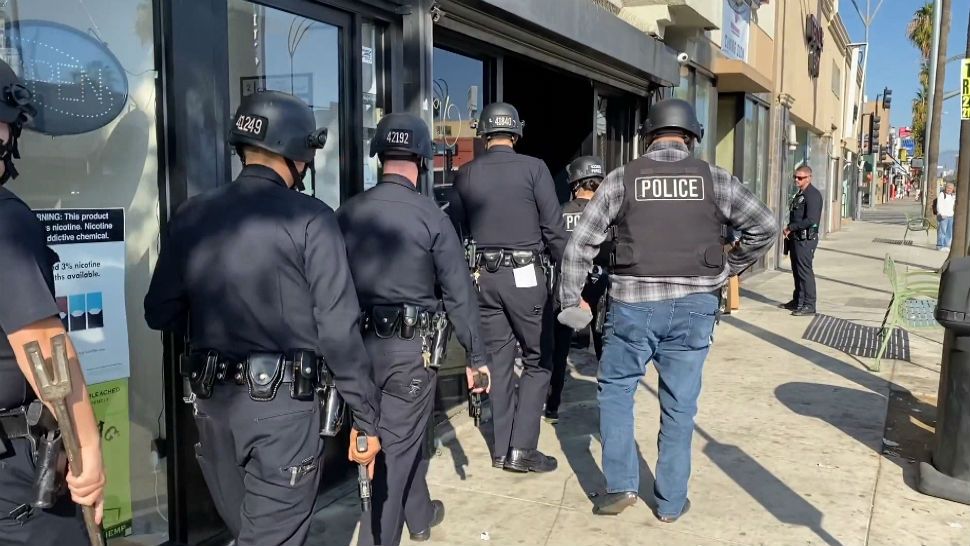 LAPD Raids Illegal Marijuana Dispensary in Van Nuys