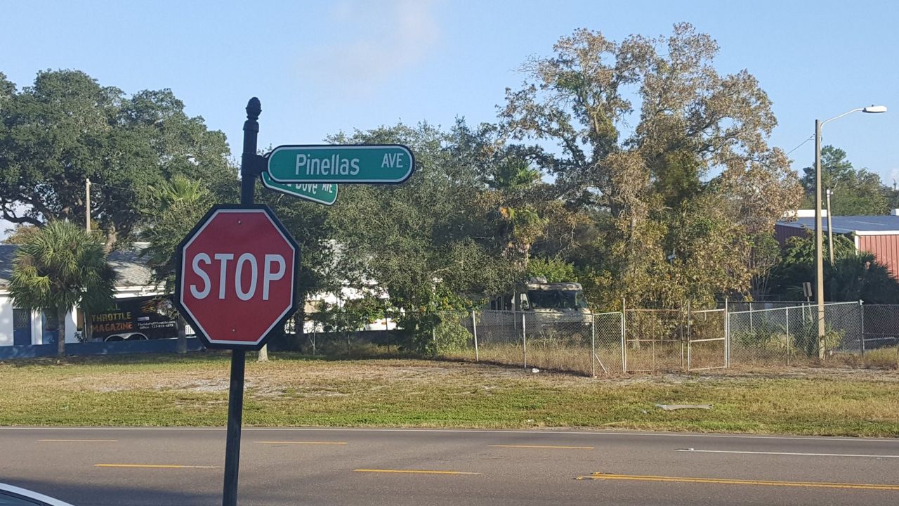 A woman was riding her bicycle near the intersection of Pinellas Avenue and White Dove around 5 a.m. when police say a driver fatally struck her and kept on going. (Dave Jordan/Spectrum Bay News 9)