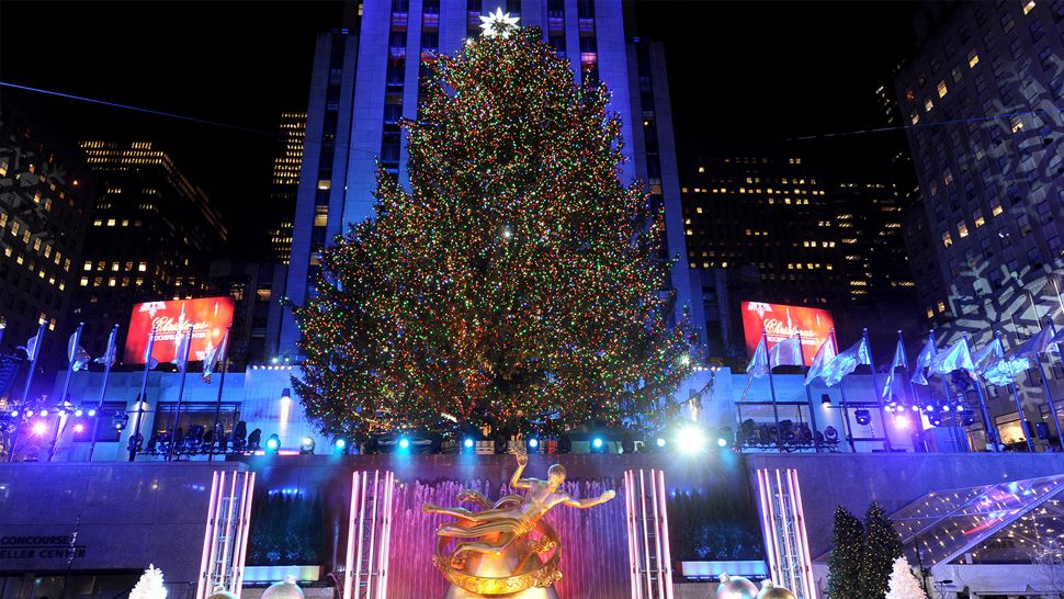 A ceremony will be held on Wednesday evening to light the Rockefeller Center Christmas Tree. (Photo from 2017 tree lighting)