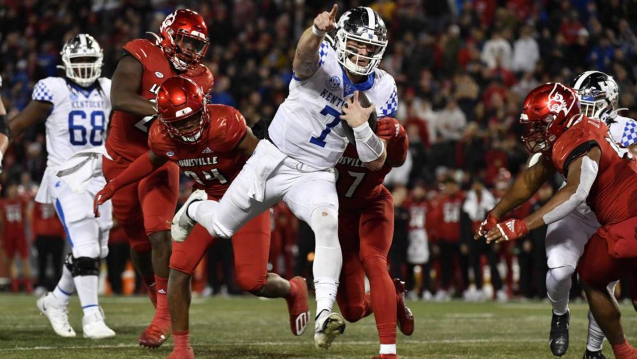 Kentucky quarterback Will Levis has declared for the 2023 NFL Draft and will sit out a Music City matchup against Iowa. (AP Photo/Timothy D. Easley)