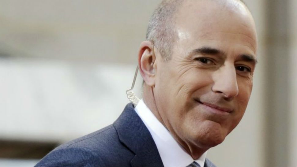 FILE - In this April 21, 2016, file photo, Matt Lauer, co-host of the NBC “Today” television program, appears on set in Rockefeller Plaza, in New York. NBC News announced Wednesday, Nov. 29, 2017, that Lauer was fired for “inappropriate sexual behavior.” (AP Photo/Richard Drew, File)
