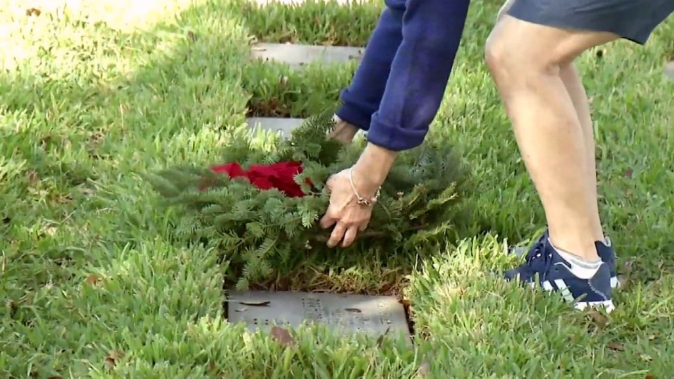 The annual Wreaths Across America Day is just two weeks away, and at Bay Pines National Cemetery, they are more than 32,000 wreaths short. (Katie Jones/Spectrum News)