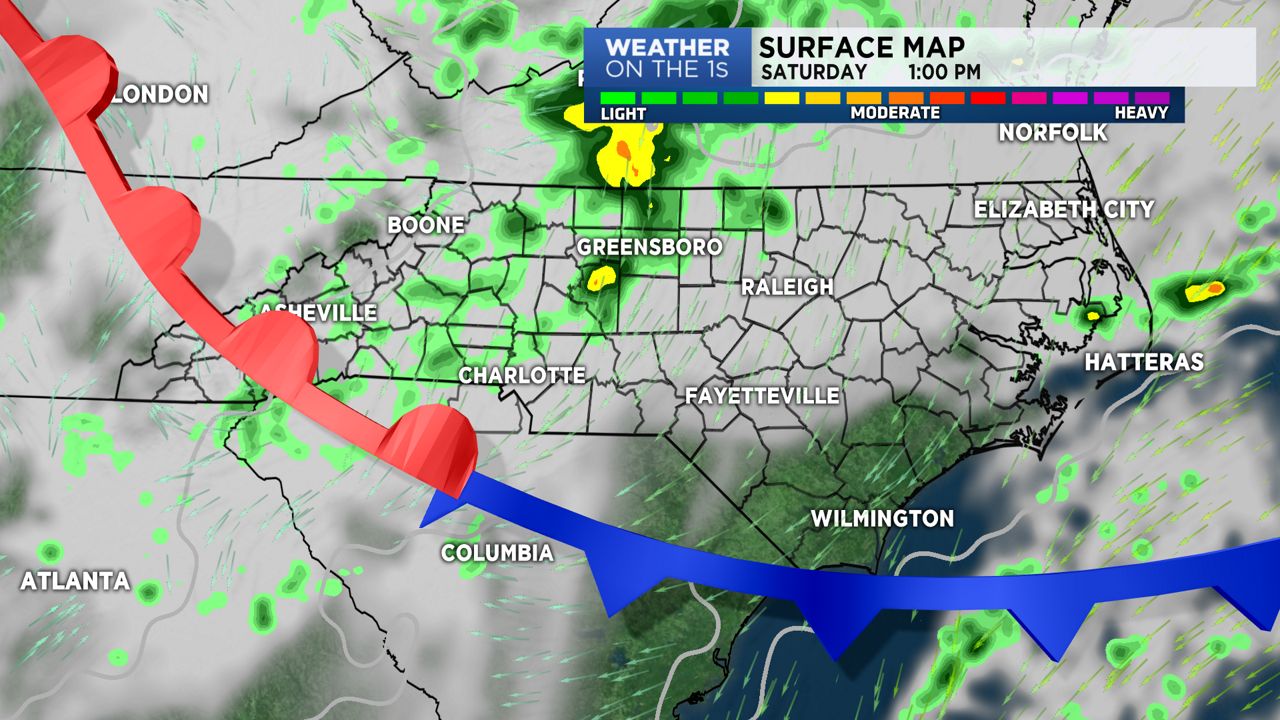 Cooler, cloudier and spotty precipitation Saturday