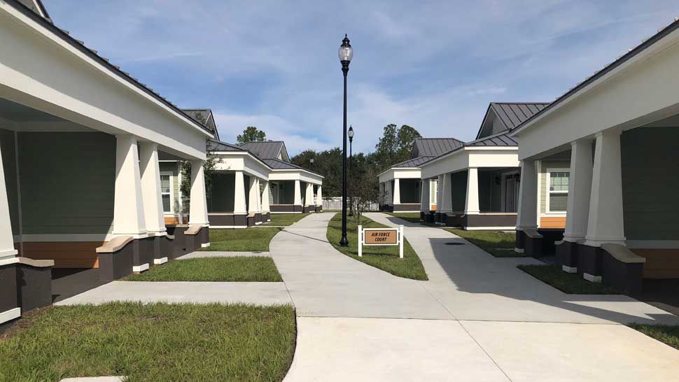 These two-bedroom "micro-cottages" will hopefully help address a severe affordable housing shortage in Lakeland. (Stephanie Claytor/Spectrum Bay News 9)