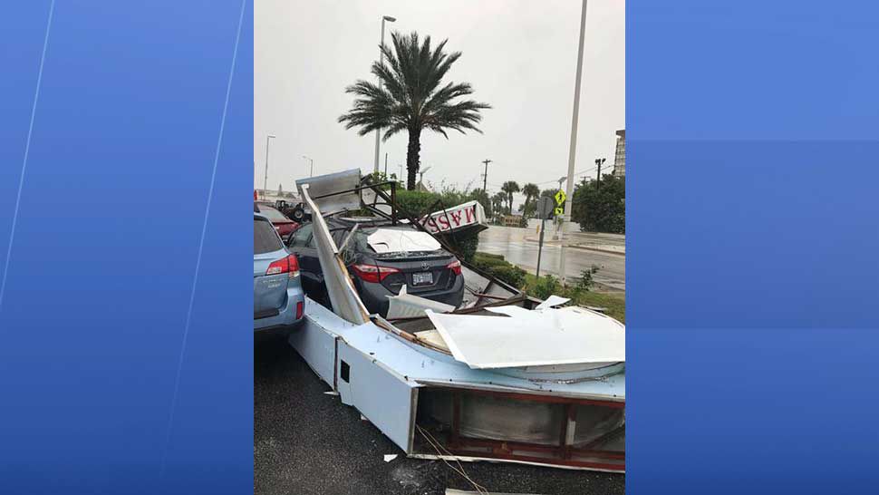 Storm damage in Madeira Beach around 3 p.m. (Courtesy of Chris, viewer)