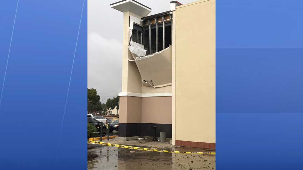 Storm damage to a Winn-Dixie location on North Dale Mabry and Northdale Boulevard. (Courtesy of Hillsborough County Fire Rescue)