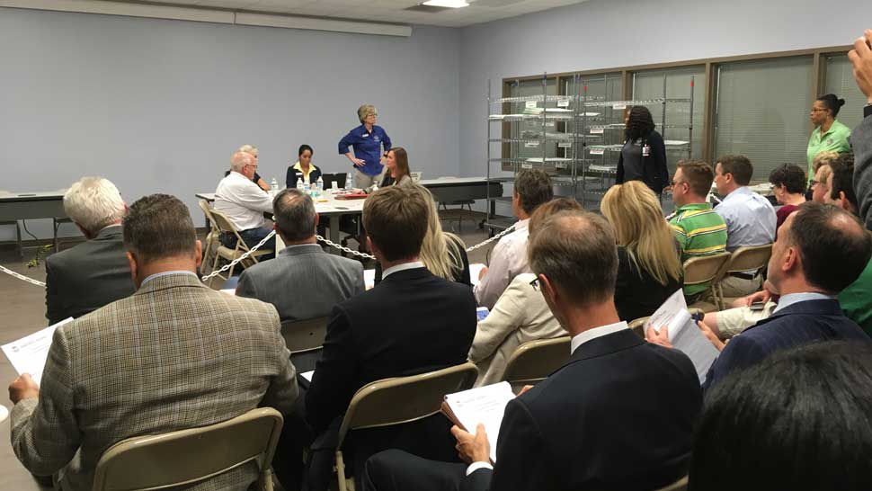 Attendees at the Hillsborough County Canvassing Board meeting Thursday, November 8, 2018. (Laurie Davison/Spectrum Bay News 9)