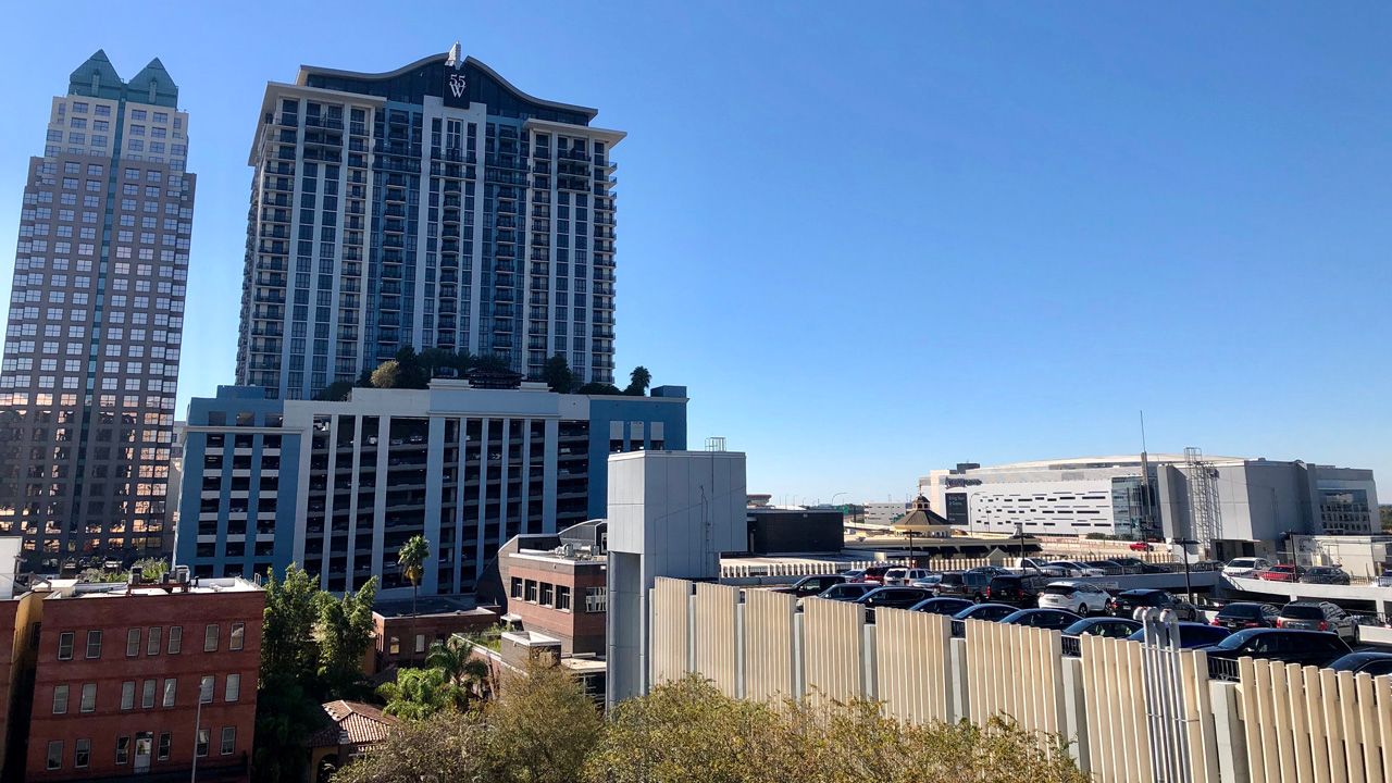 Despite the cool temperatures, downtown Orlando had plenty of sunshine on Tuesday, December 3, 2019. (Bryan Karrick/Spectrum News 13)