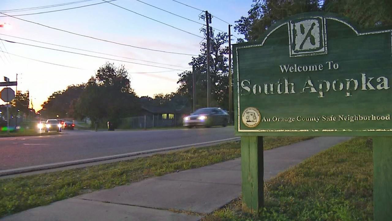 A sign welcoming South Apopka. (Spectrum News 13)