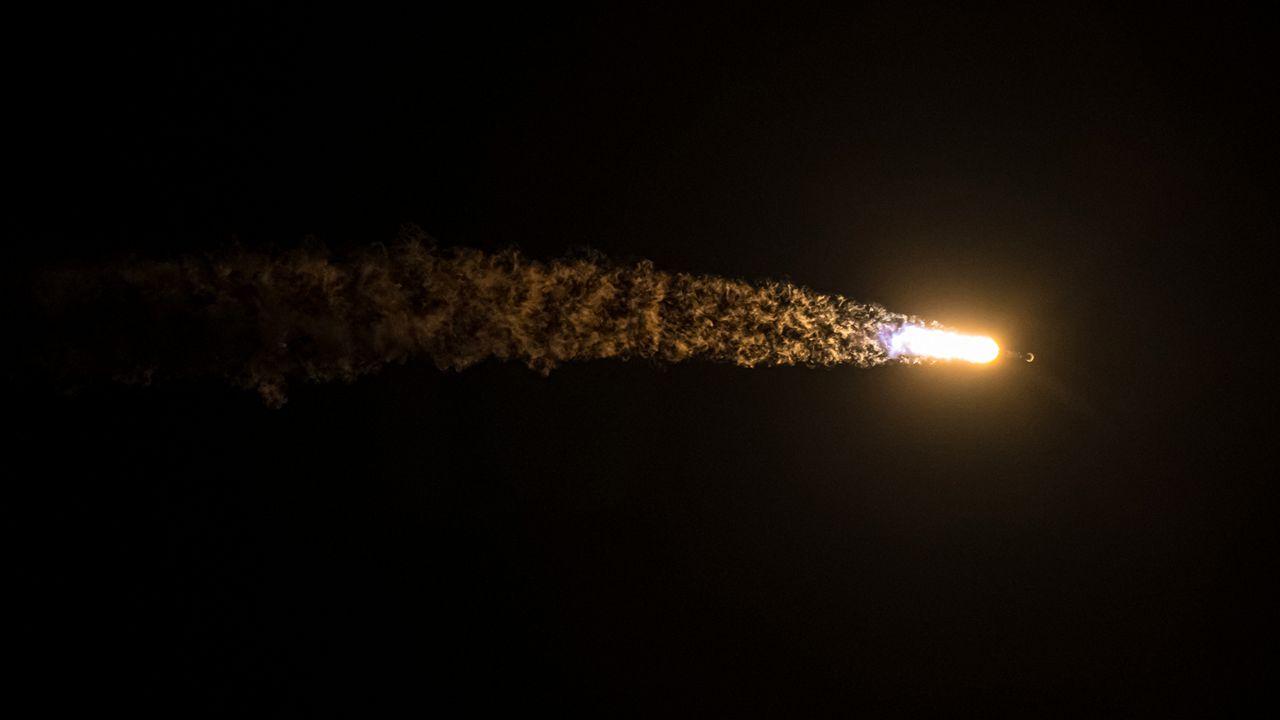 The California-based company’s Falcon 9 rocket took off from Space Launch Complex 40 at Cape Canaveral Space Force Station to send more than 20 Starlink satellites into low-Earth orbit on Thursday, Dec. 7. (SpaceX)