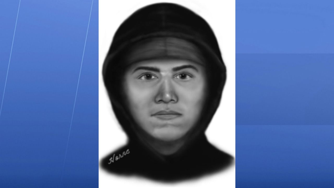 The man is described as being between 20 to 29 years old, 5 foot, 9 or 10 inches tall with an average build at around 160 pounds, according to the released information from Orange County Sheriff's Office  deputies and information that came along with a sketch of the man. However, there is some conflicting information about his description. (Orange County Sheriff's Office)