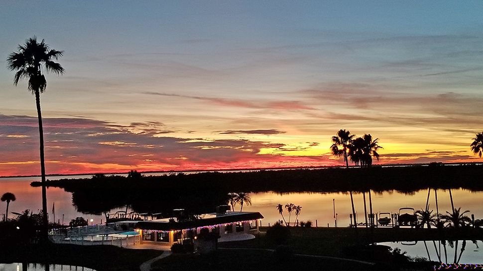 Sent to us via the Spectrum News 13 app: Another spectacular sunset from River Lakes Condominium in Cocoa Beach on Monday, Dec. 17, 2018. (Carl Cioci, Viewer)