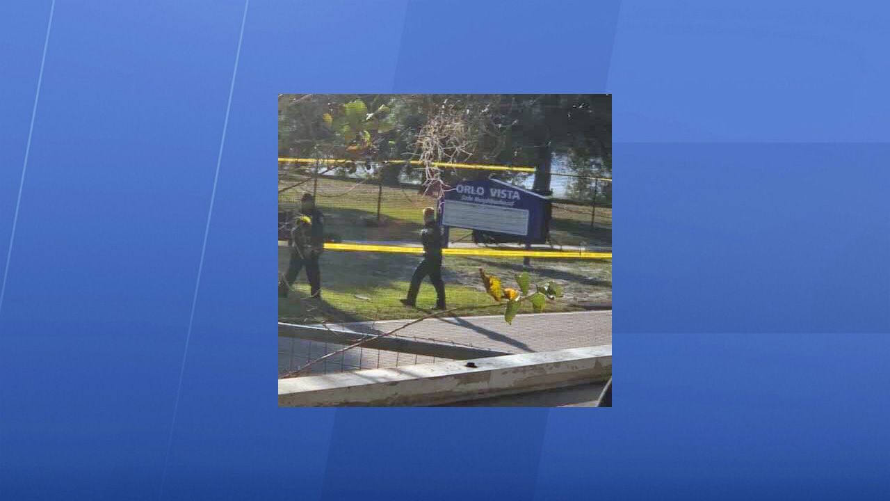 Authorities with the Orange County Sheriff's Office said that a man's body was found at Orlo Vista Park in Orange County early Thursday morning. (Photo courtesy of Spectrum News 13 viewer)