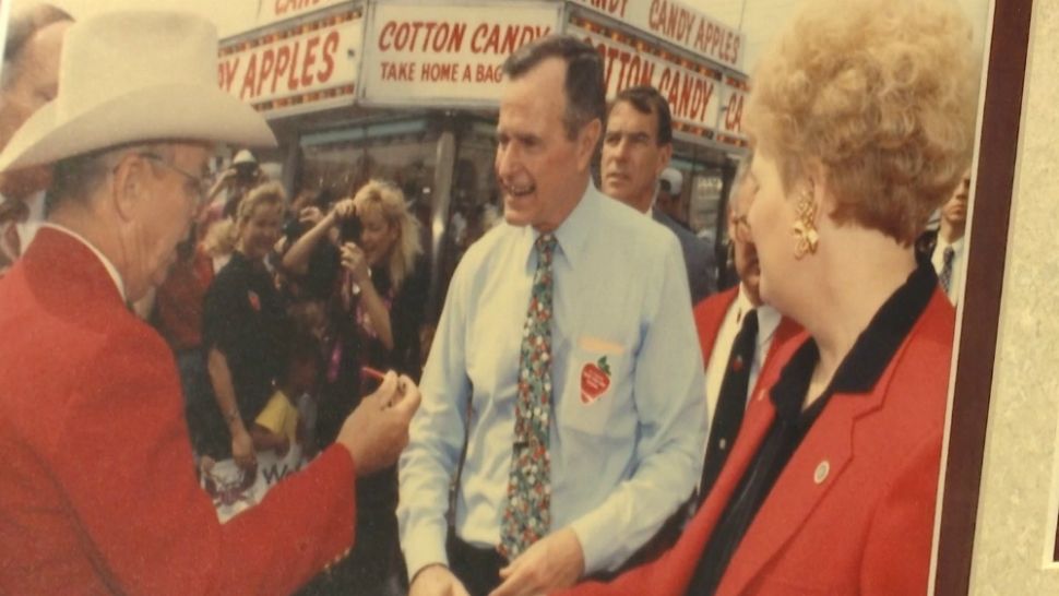 George H.W. Bush paid two visits to the Florida Strawberry Festival — 1984 and 1992. (Photo provided by Strawberry Festival)