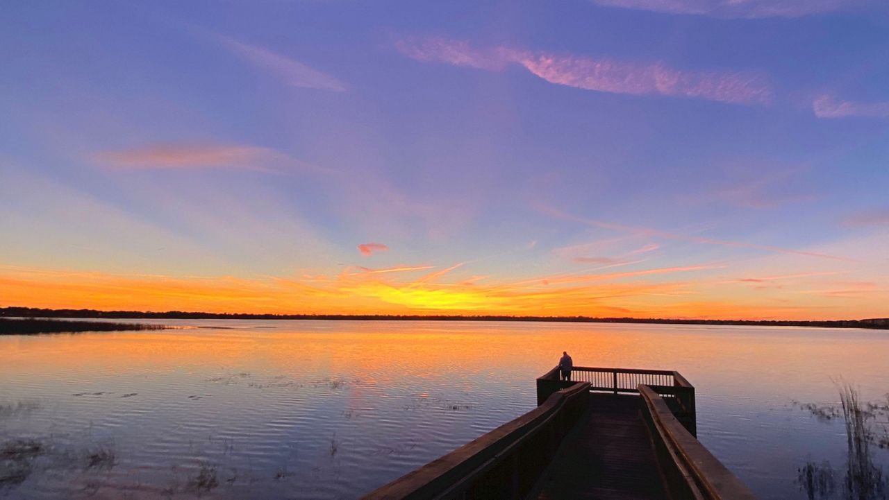 Sent to us with the Spectrum News 13 app: Sunset at Big Sand Lake on Thursday, December 5, 2019. (Photo courtesy of Karen Lary, viewer)