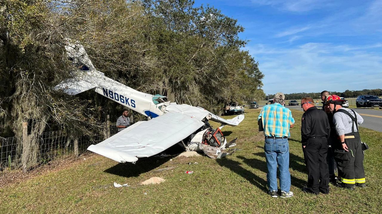 Pasco County Fire Rescue and Zephyrhills Police Department are on the scene. The FAA and NTSB have been requested to respond as well. (Zephyrhills Police Department Photo)