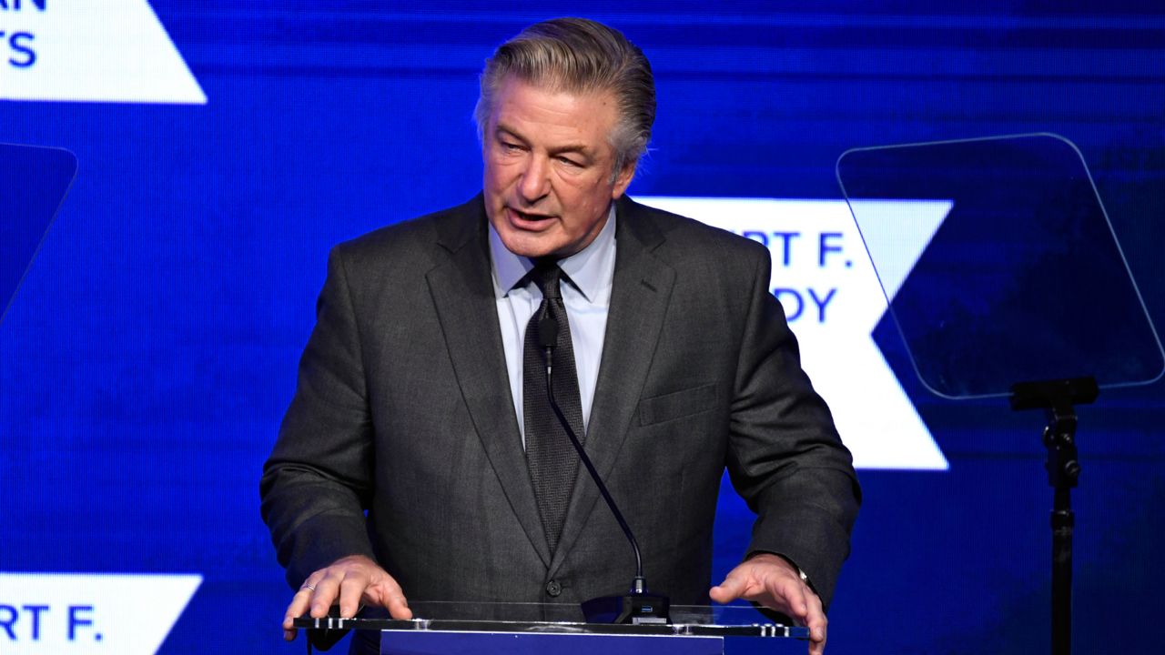 Alec Baldwin speaks at the Ripple of Hope Award Gala at New York Hilton Midtown on Thursday, Dec. 9, 2021, in New York. (Photo by Evan Agostini/Invision/AP)
