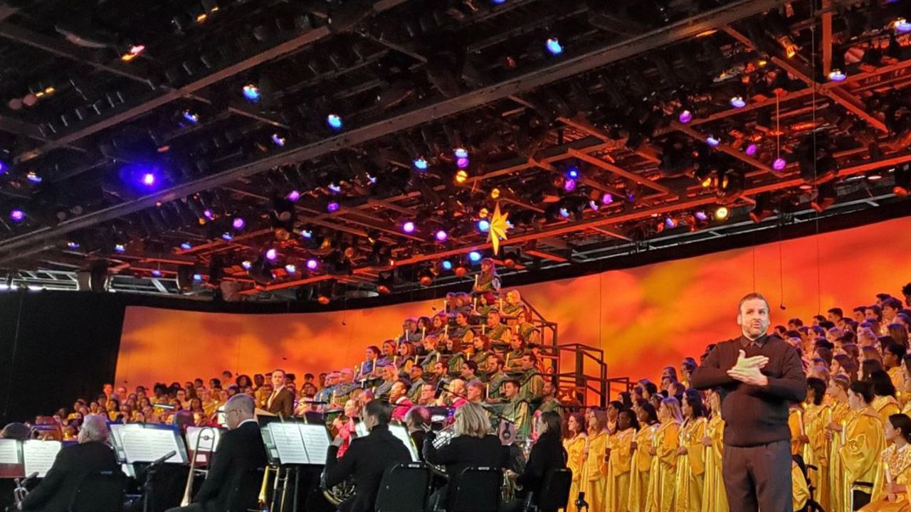 The Candlelight Processional at Epcot. (Ashley Carter/Spectrum News) 