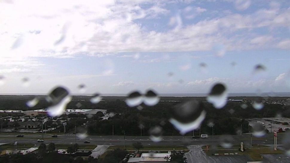 Central Florida saw heavy rain and strong storms Sunday, but the rain should wind down later. (Sky 13 cam)