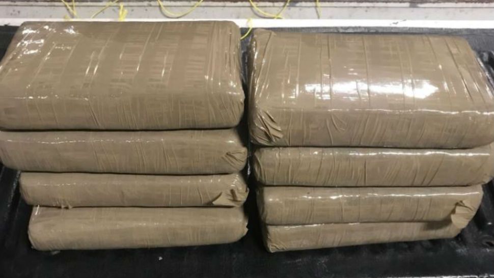 Williamson County sheriff’s deputies seized 8 kilos, or 17.6 pounds, of cocaine during a traffic stop Monday afternoon on Interstate 35. Courtesy/Sheriff Robert Chody, Twitter