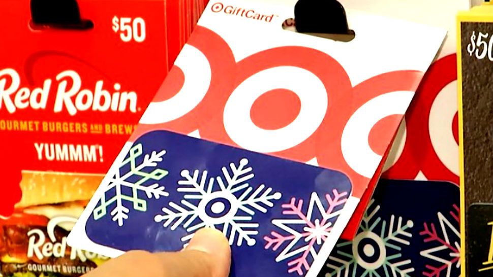 Gift cards to Target and Red Robin.