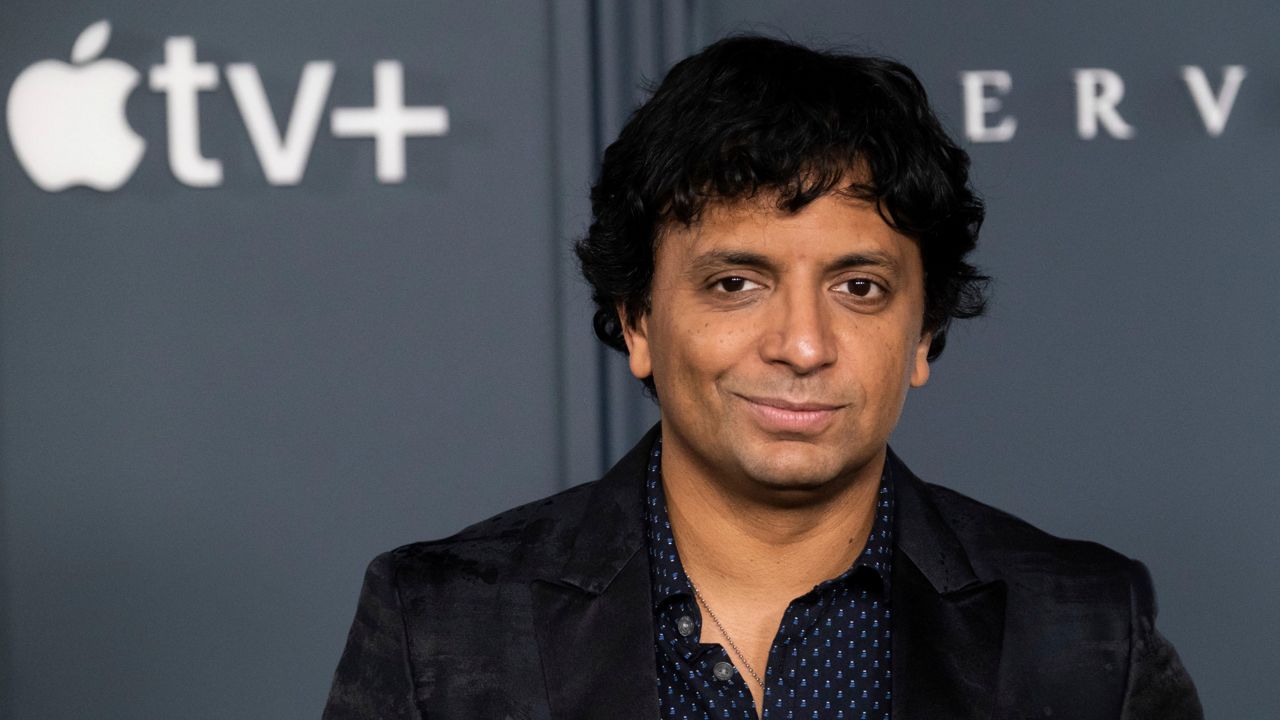 M. Night Shyamalan attends the Apple TV Plus world premiere of "Servant," at BAM Howard Gilman Opera House, Tuesday, Nov. 19, 2019, in New York. (Photo by Charles Sykes/Invision/AP)