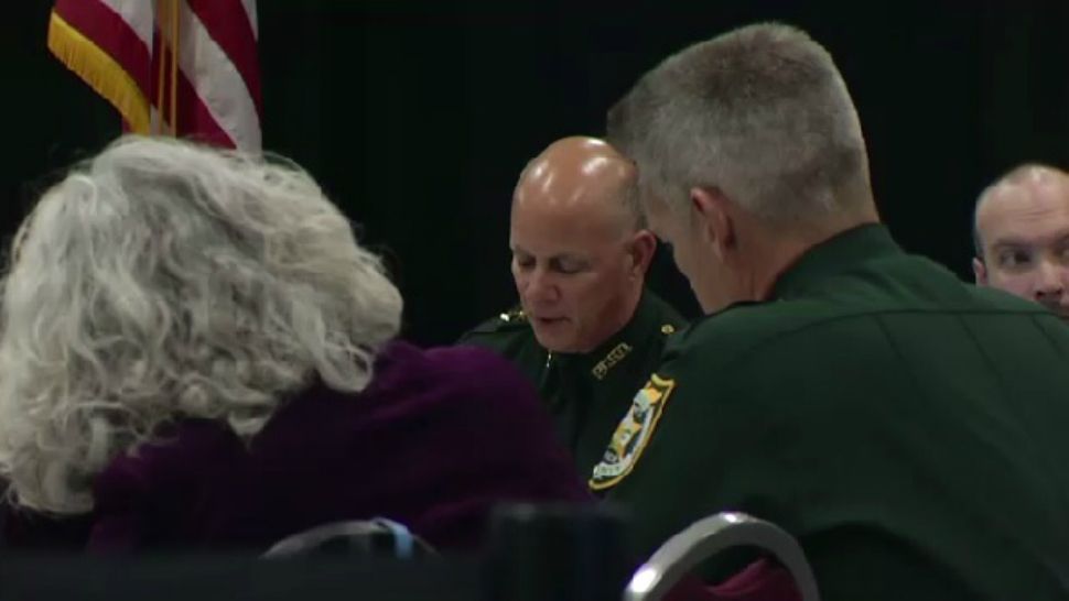 Pinellas County Sheriff Bob Gualtieri (center) is the chairman of the Marjory Stoneman Douglas Safety Commission.