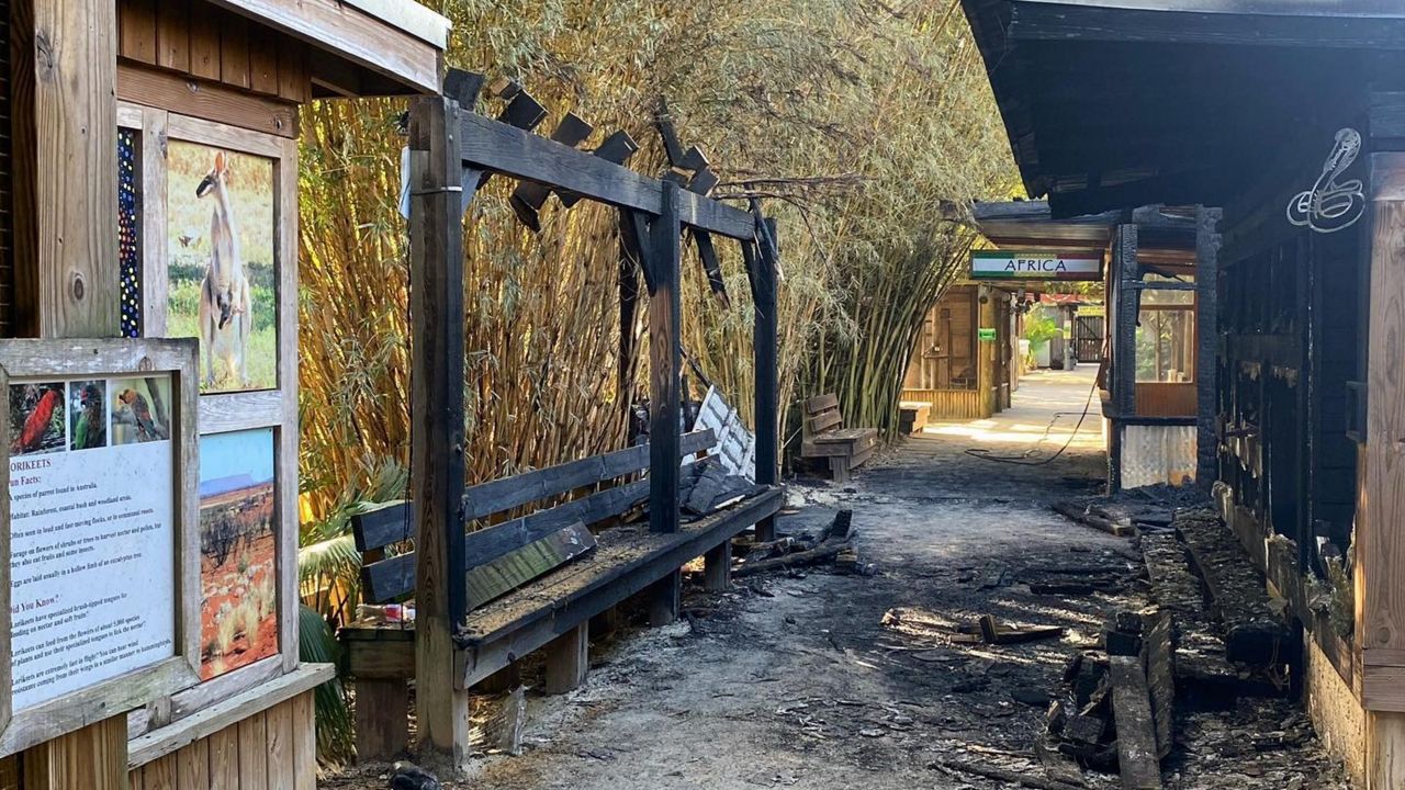 A fire at Wild Florida destroyed the snake exhibit Sunday morning. (Photo courtesy of Wild Florida)