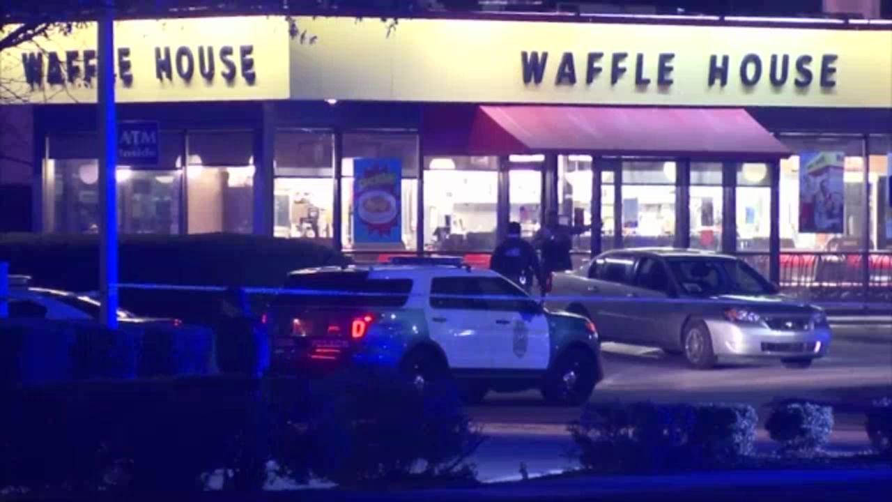 Shooting scene near Waffle House