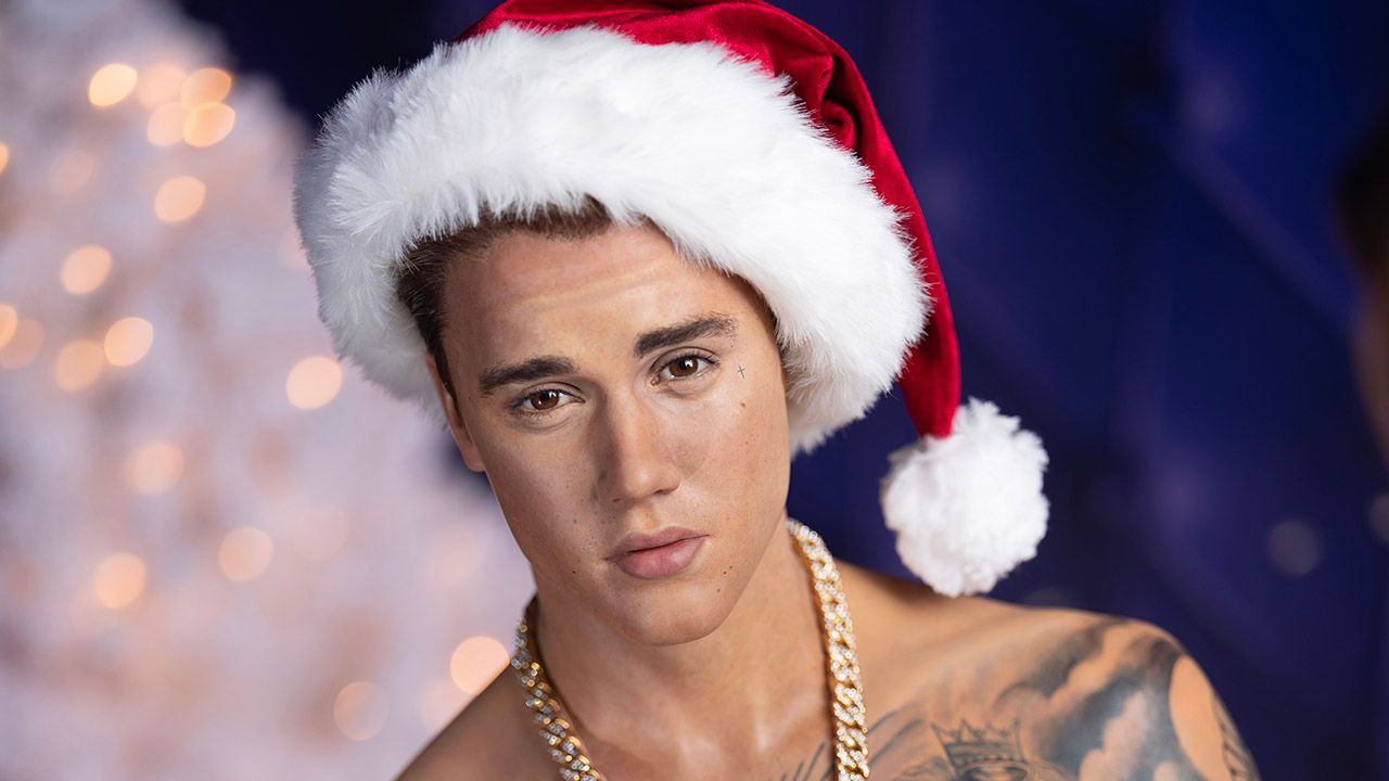 Madame Tussauds Orlando has given the Justin Beiber wax figure a holiday makeover. Introducing Santa Bieber. (Courtesy of Madame Tussauds)