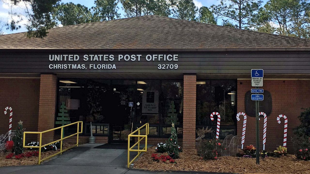 The U.S. Post Office in Christmas, Florida is a popular spot to send holiday cards each year because of its festive postmark. (Spectrum News file)