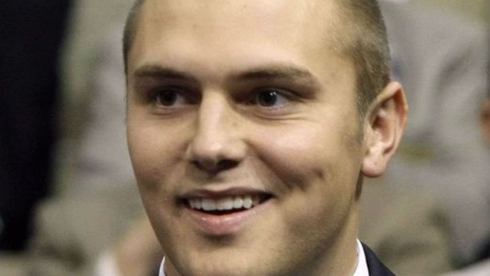 This Sept. 3, 2008 file photo shows Track Palin, son of Alaska Gov. Sarah Palin, during the Republican National Convention in St. Paul, Minn.(Photo: Charles Rex Arbogast, AP)