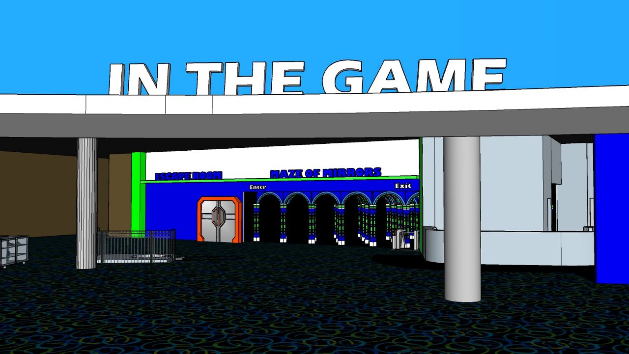 A computer rendering provided by ICON Park depicts the entrance to a new attraction coming to the entertainment complex in 2021. (Courtesy of ICON Park)