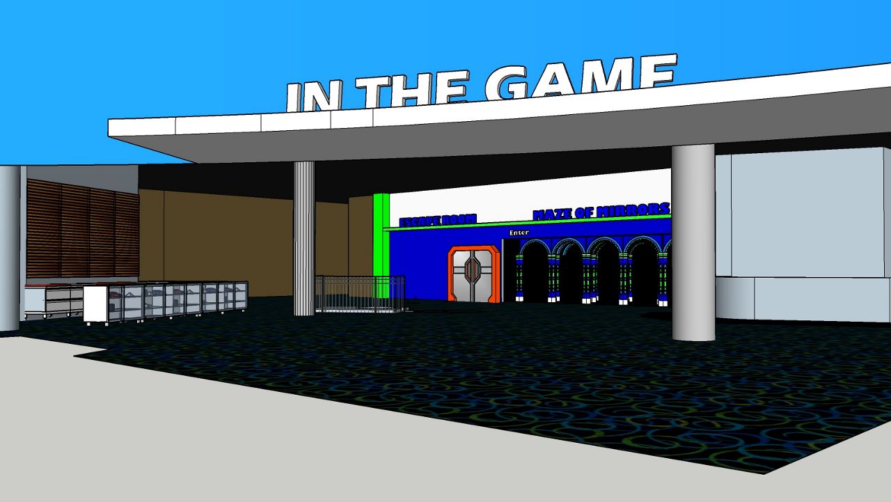 A computer rendering provided by ICON Park depicts the entrance to a new attraction coming to the entertainment complex in 2021. (Courtesy of ICON Park)