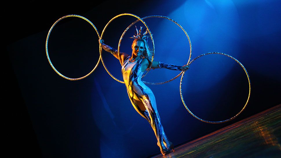One of the performers in Cirque Vertigo featuring The Wallenda Duo show at Busch Gardens' Real Music, Real Masters concert series. (Courtesy of Busch Gardens)