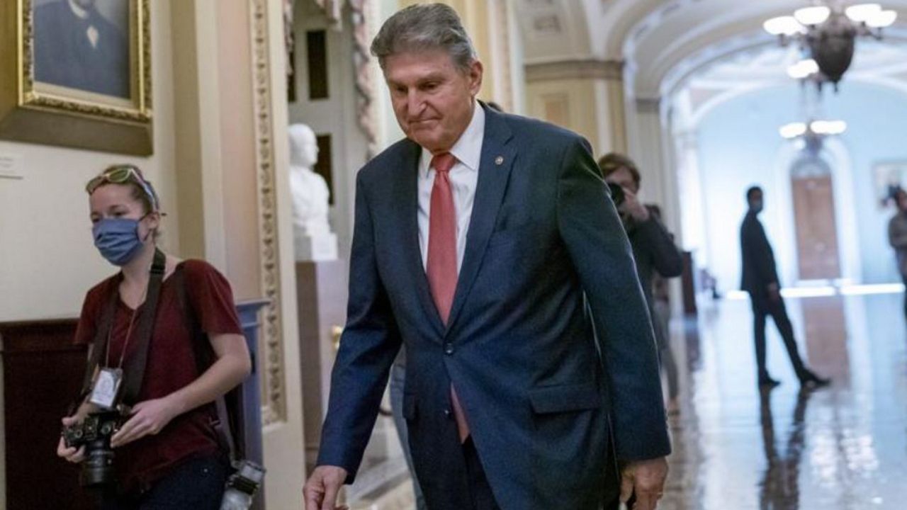 Sen. Joe Manchin, D-W.Va., a centrist Democrat vital to the fate of President Joe Biden's $2 trillion Build Back Better legislation, says he cannot support it.  (AP Photo/J. Scott Applewhite, File)