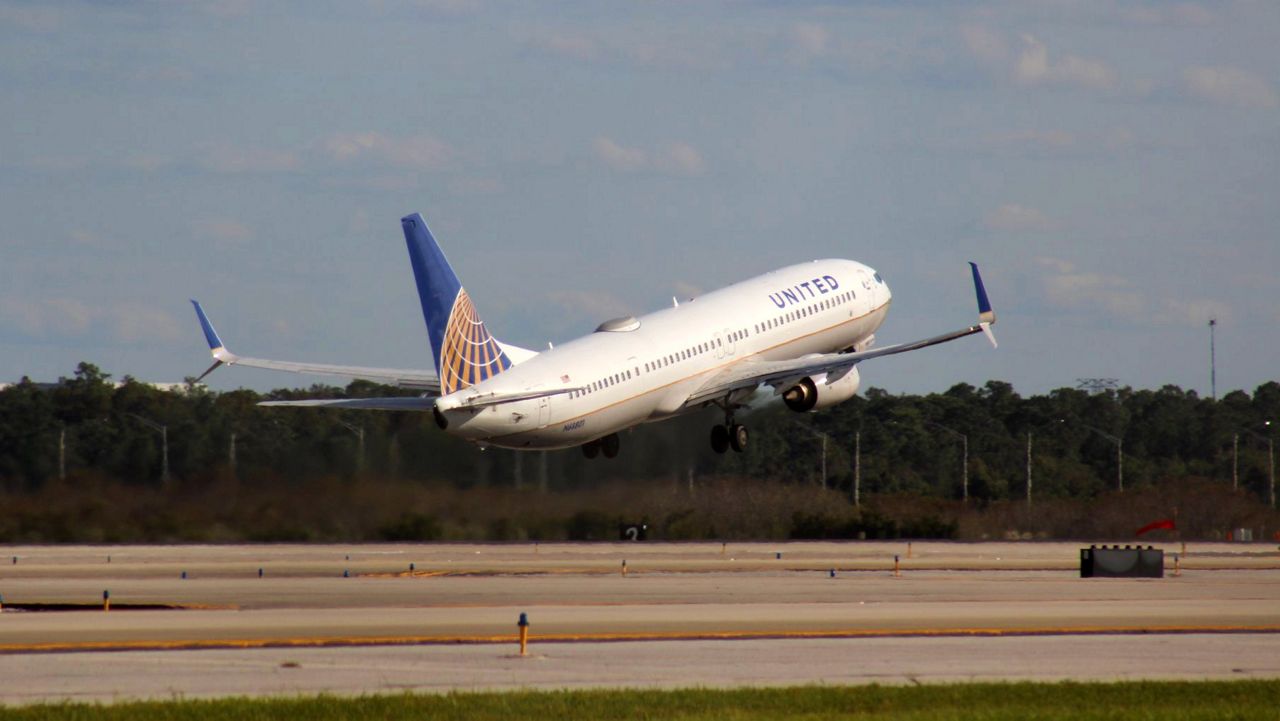 A United flight takes off from Orlando International Airport. (Greg Angel/Spectrum News file)