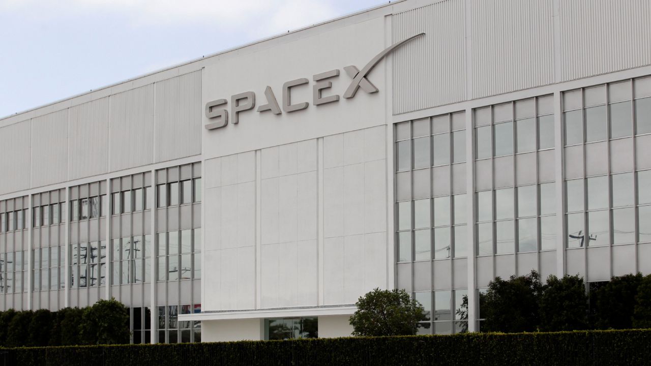 SpaceX headquarters is seen in Hawthorne, Calif. (AP Photo/Jae C. Hong)