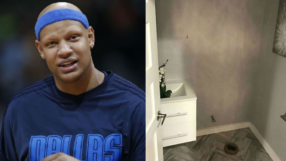 Former NBA player Charlie Villanueva posted a picture to Twitter after a burglar stole his toilet. (Courtesy: Charlie Villanueva Twitter)