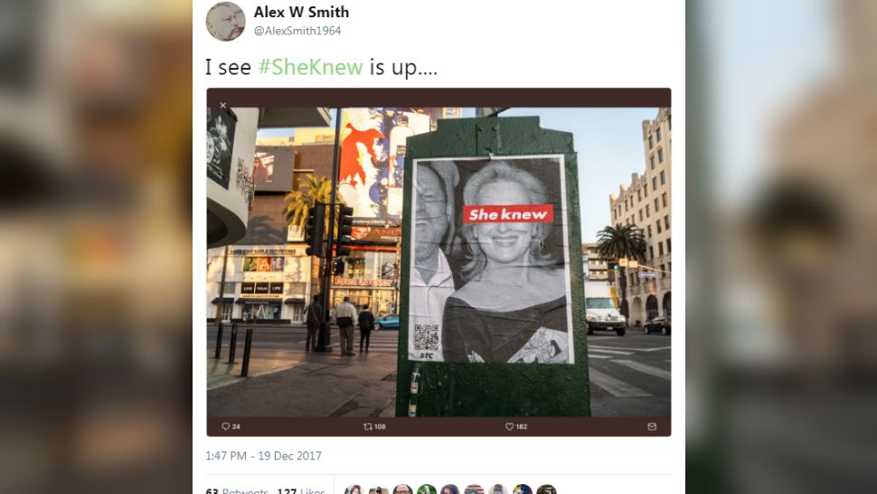 Image of posters seen all over LA Tuesday. Courtesy/@AlexSmith1964, Twitter