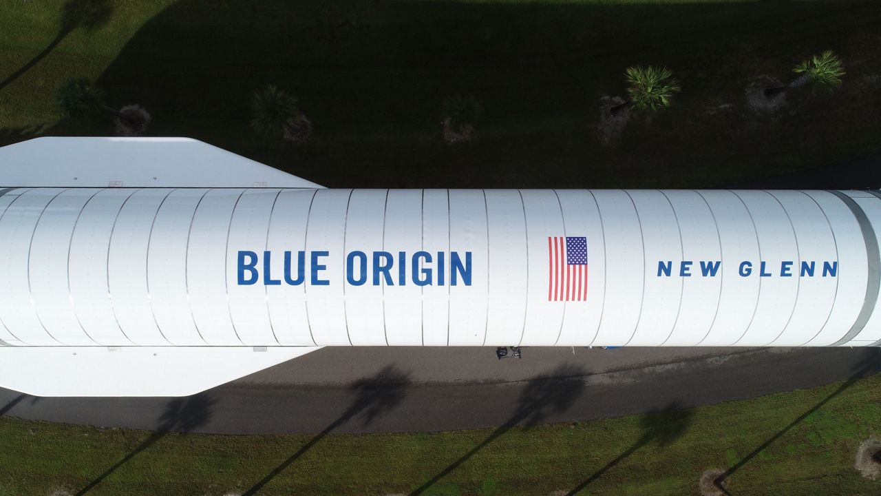 The Brevard County Commission presented Blue Origin with a resolution Tuesday for its work on Launch Complex 36 to prepare for the 2022 launch of the New Glenn rocket. (Spectrum News 13/Will Robinson-Smith)
