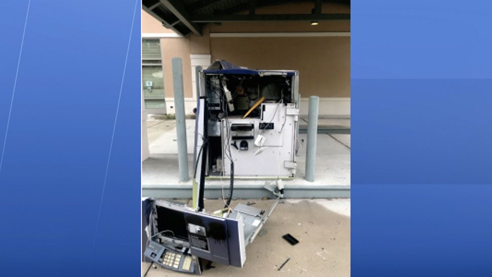 The Hillsborough County Sheriff's Office is investigating an ATM explosion that occurred early Sunday morning at the Pilot Bank located at 12471 W. Linebaugh Avenue. (Photo Courtesy of the Hillsborough County Sheriff's Office)