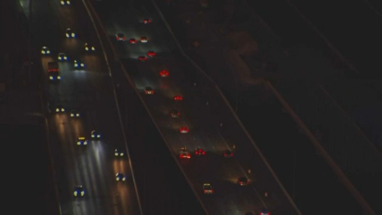Many lights on the Howard Frankland Bridge have been out since Hurricane Helene in September. (Spectrum News)