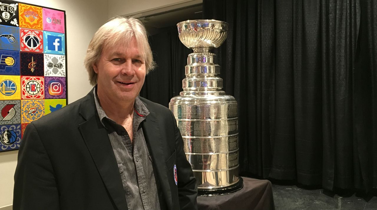 Phil Pritchard, "Keeper of the Cup" visits the AT&T Center in San Antonio December 22, 2018 (Spectrum News)