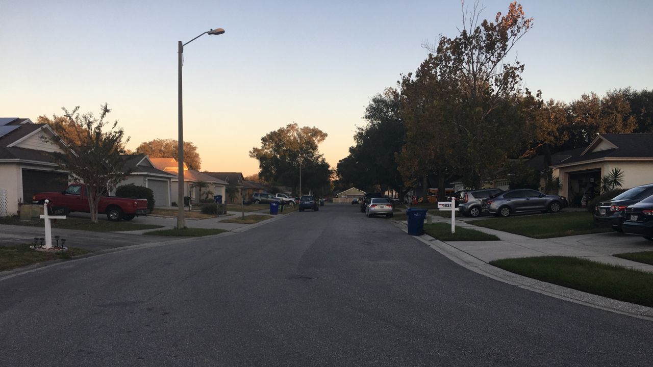 The Carpenters Run neighborhood in Lutz, Florida is relatively quiet today. But 30 years ago, it bustled with movie crews, when principal filming for "Edward Scissorhands" took place there. The home on Tinsmith Circle still draws movie fans. (Spectrum News)