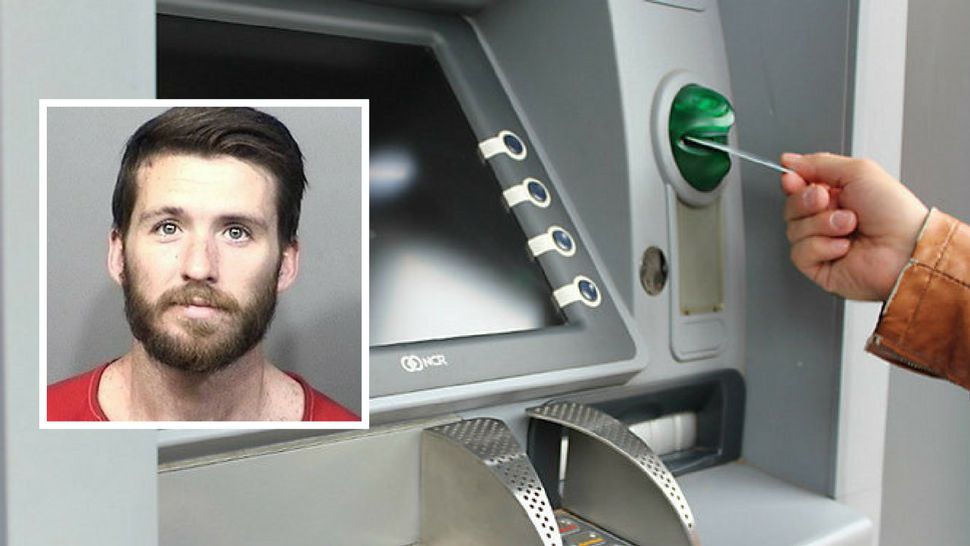 File photo of an ATM with suspect Michael Joseph Oleksik. Courtesy/Cocoa Police